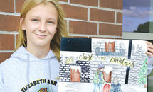 Keep Christ in Christmas: Poster by Sophie Michalewicz, 7th grade, St. Elizabeth Ann Seton