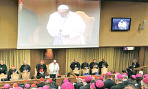 Pope asks bishops, young people to drop prejudices