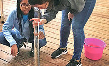 Water experiments conducted by AOL students at Jean Lafitte Park