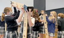 Academy of the Sacred Heart 4th graders engineer stable