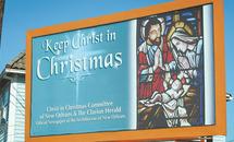 A simple message proclaimed: 'Keep Christ in Christmas'