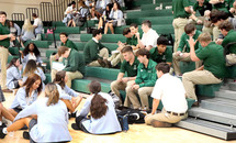 Salesian-run Academy of Our Lady and Archbishop Shaw students share lunch