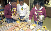 St. Alphonsus students make sandwiches for homeless throughout the school year
