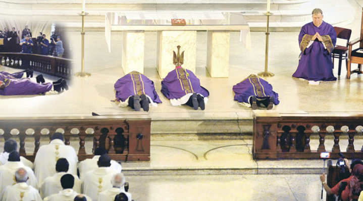 ‘I beg you, stay with the church in this dark time’