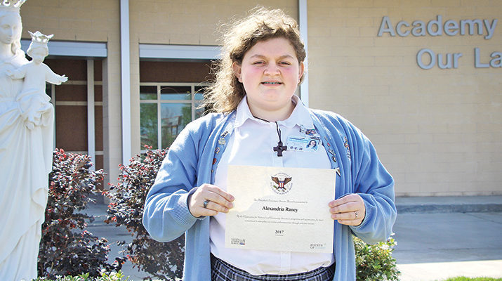 AOL senior recognized for volunteerism
