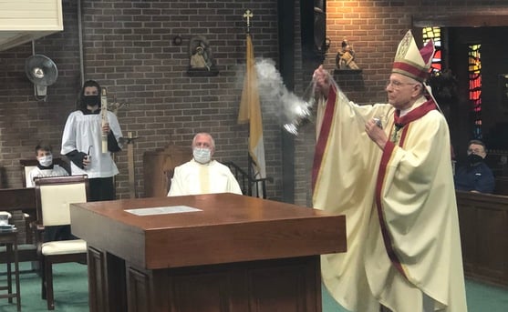 Abp. Aymond reconsecrates Sts. Peter and Paul Church in Pearl River