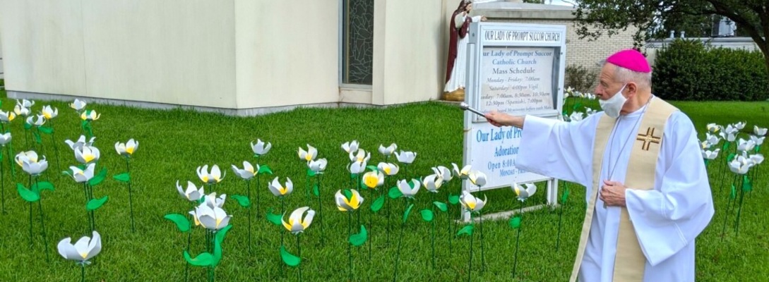 Abp. Aymond mourns Katrina victims, prays for those devastated by Laura