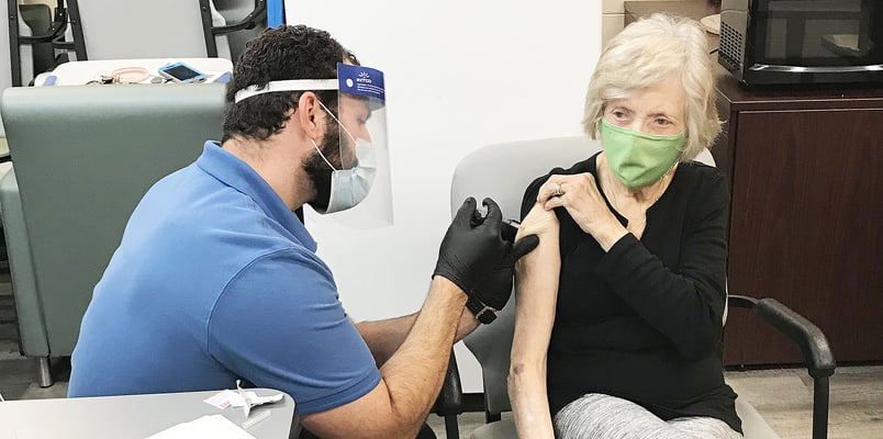Christopher Homes seniors begin receiving vaccine