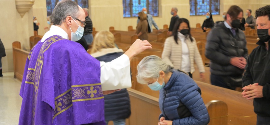 With COVID safety first, ashes sprinkled or imposed on Ash Wednesday