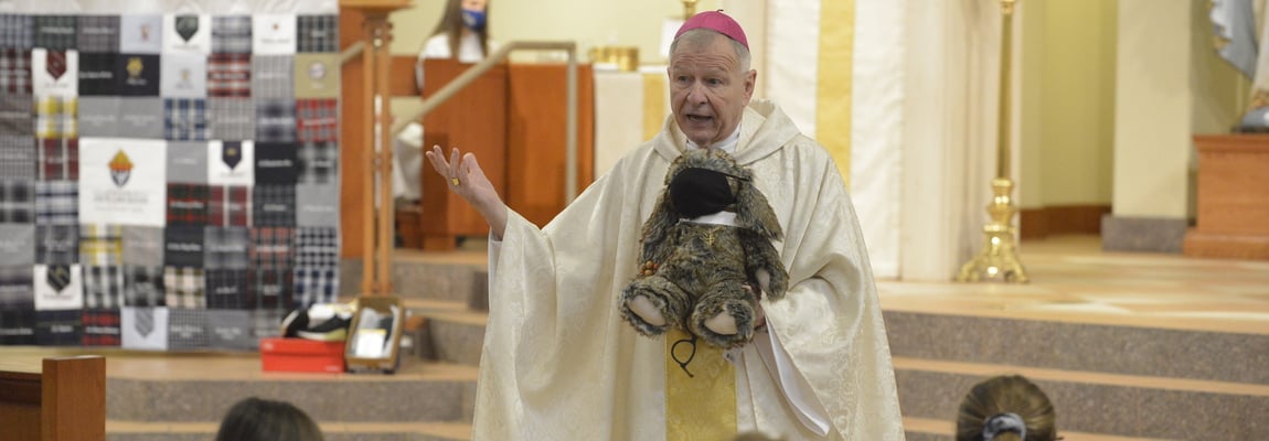 Stuffed rabbit was child's way of reminding archbishop he's not alone