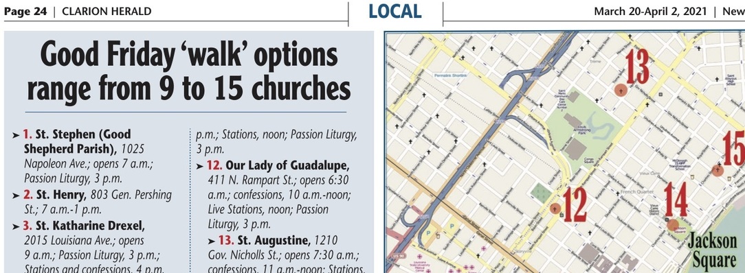Good Friday '9-church walk' map and options