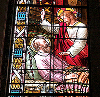 St. Joseph in stained glass
