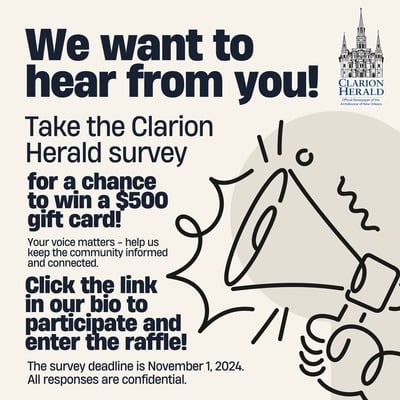 Clarion Herald offers $500 giveaway in reader survey