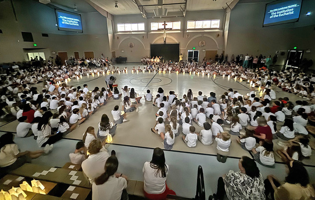 Our Lady of the Lake’s light shines brightly during annual living rosary