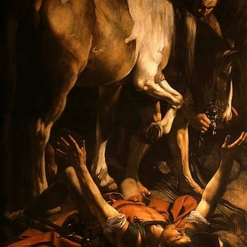 Conversion of St. Paul situated in first church pilgrims encounter on way to Rome