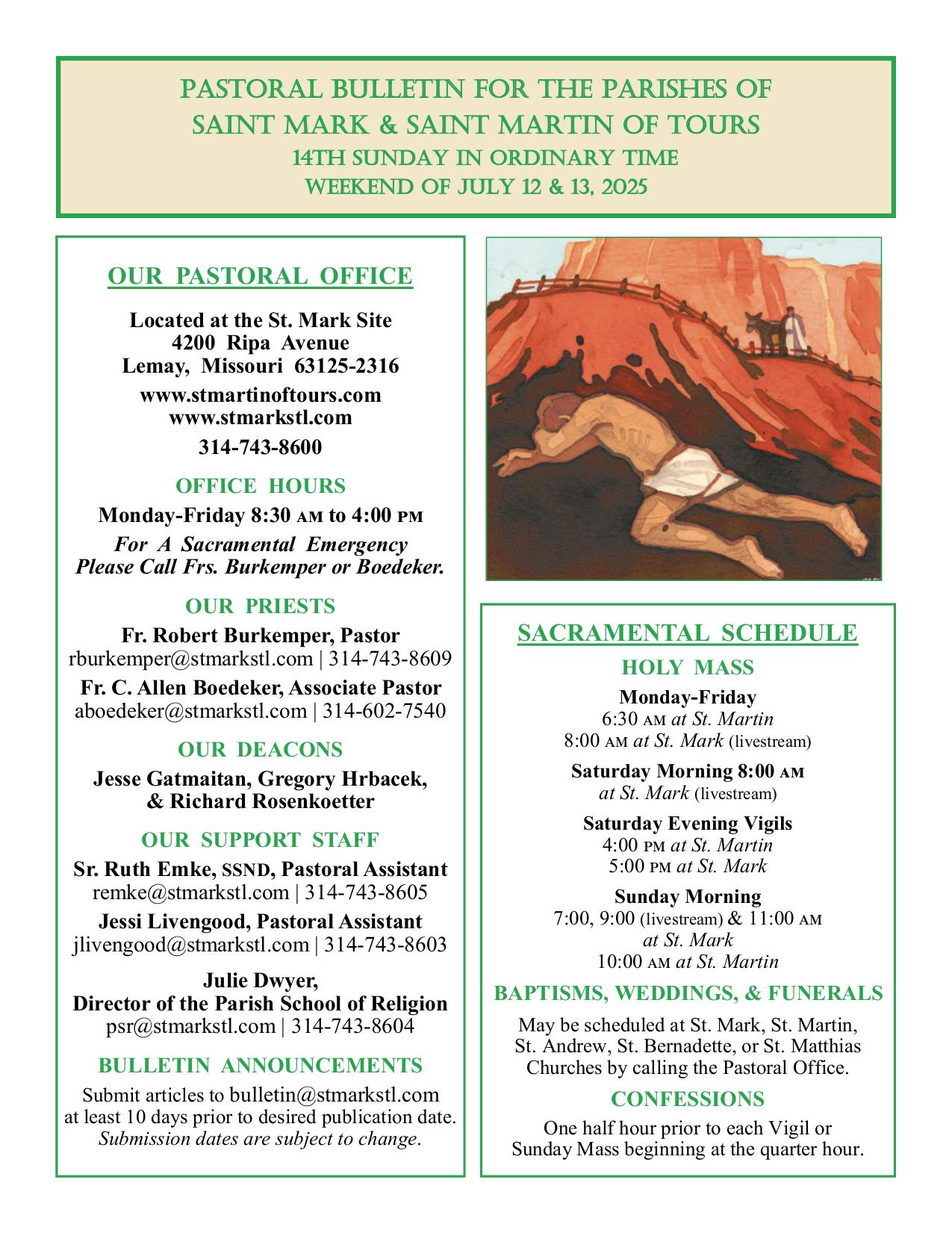 july 13, 2025 Bulletin