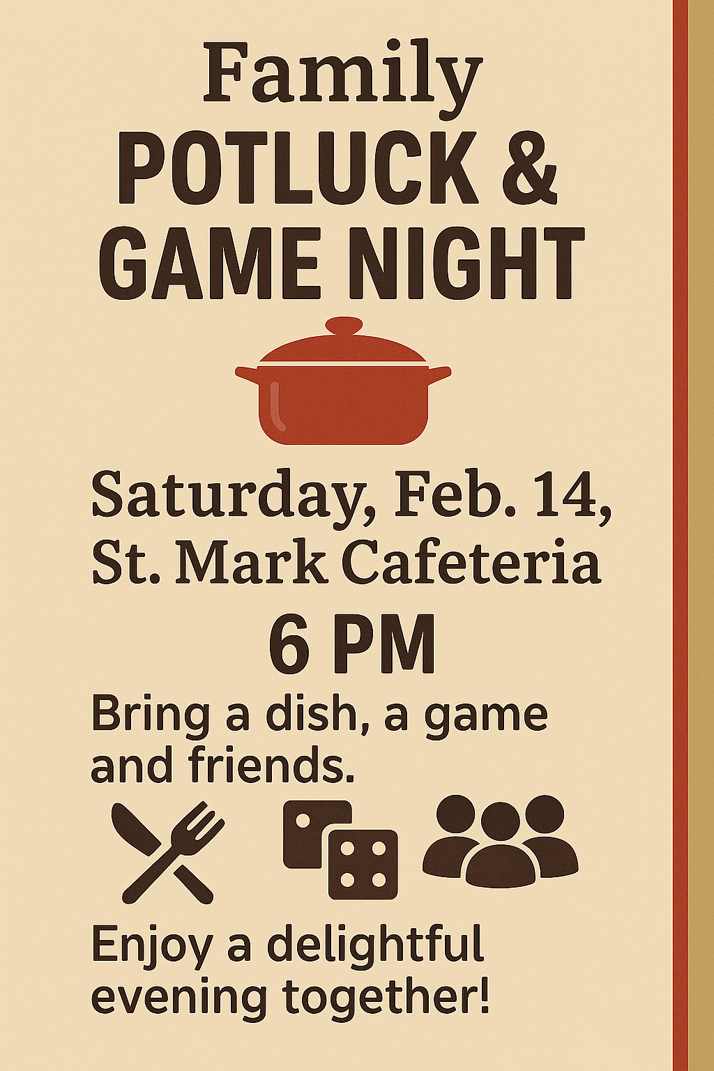 Family Game Night - February 14th at 6PM