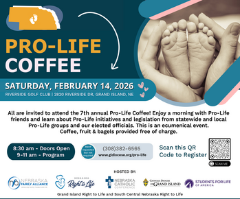 Pro-Life Coffee in Grand Island on February 14