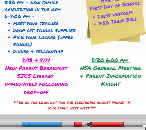 Important Upcoming Dates