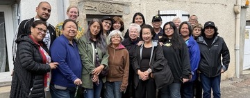 Pèlerinage organisé par Orange, pour du personnel ayant servi pendant de longues années