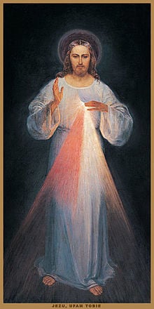 The original Image of the Divine Mercy, painted under the guidance of St. Faustina