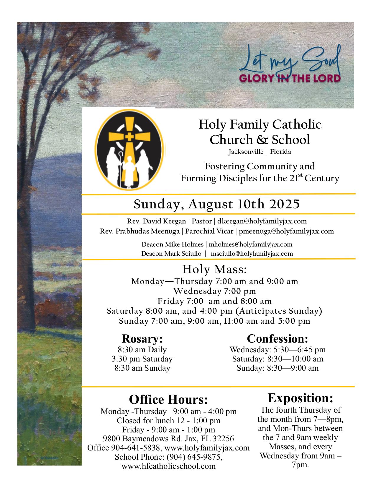 august 10, 2025 Bulletin