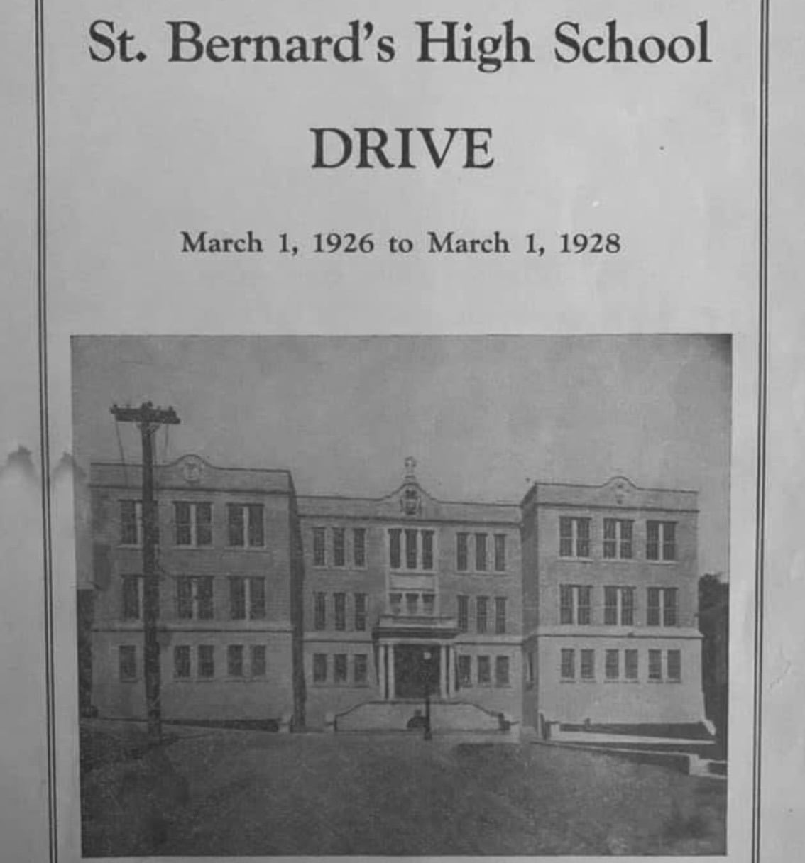 1926 to 1928 Drive to Fund Construction 