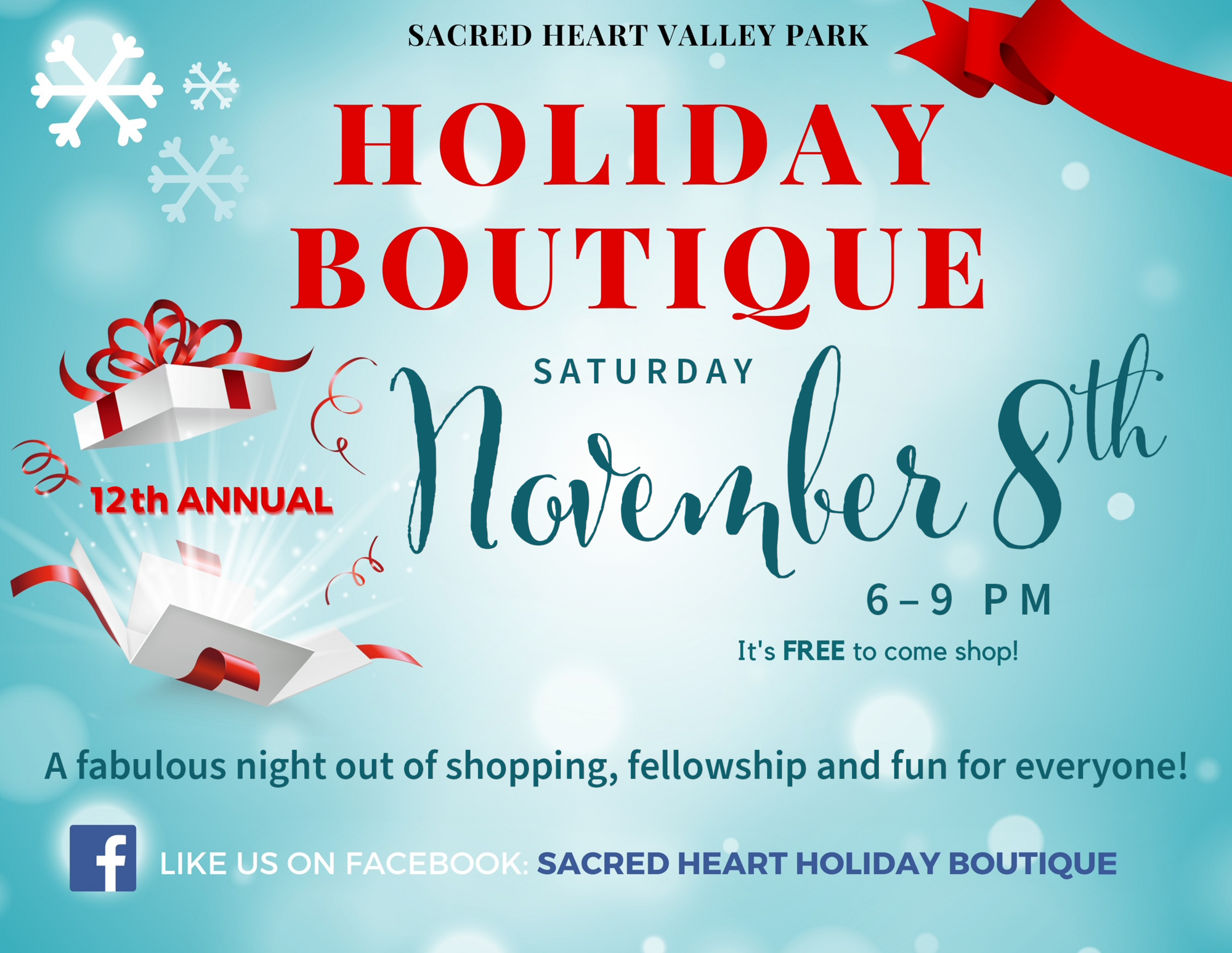 Sacred Heart Valley Park Holiday Boutique 2025