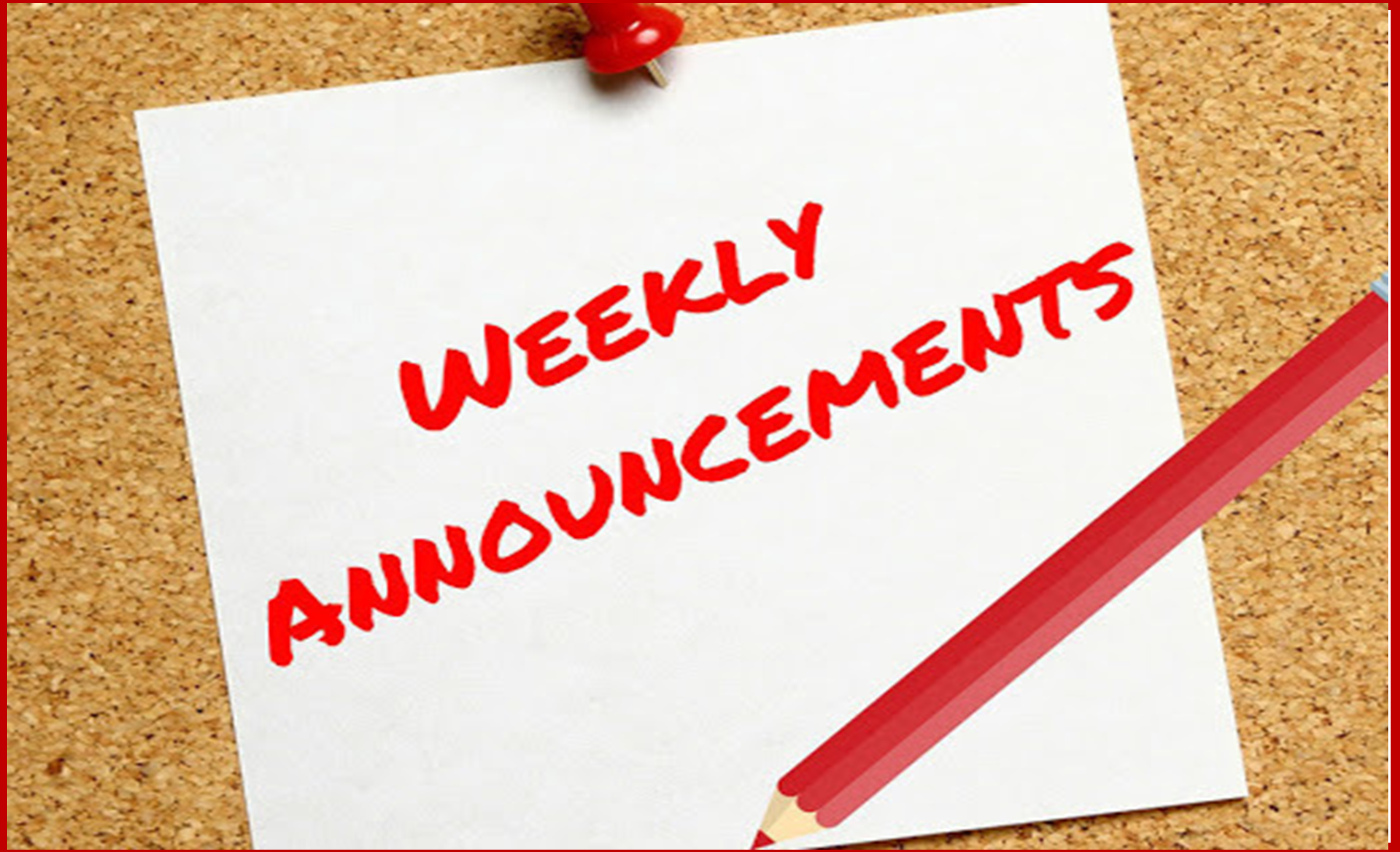 Weekly Announcements