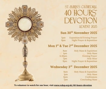 St Mirin's Cathedral 40 Hours' Devotion Volunteers Needed
