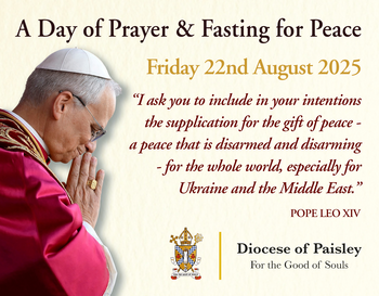 A Day of Prayer and Fasting For Peace : 22nd August 2025