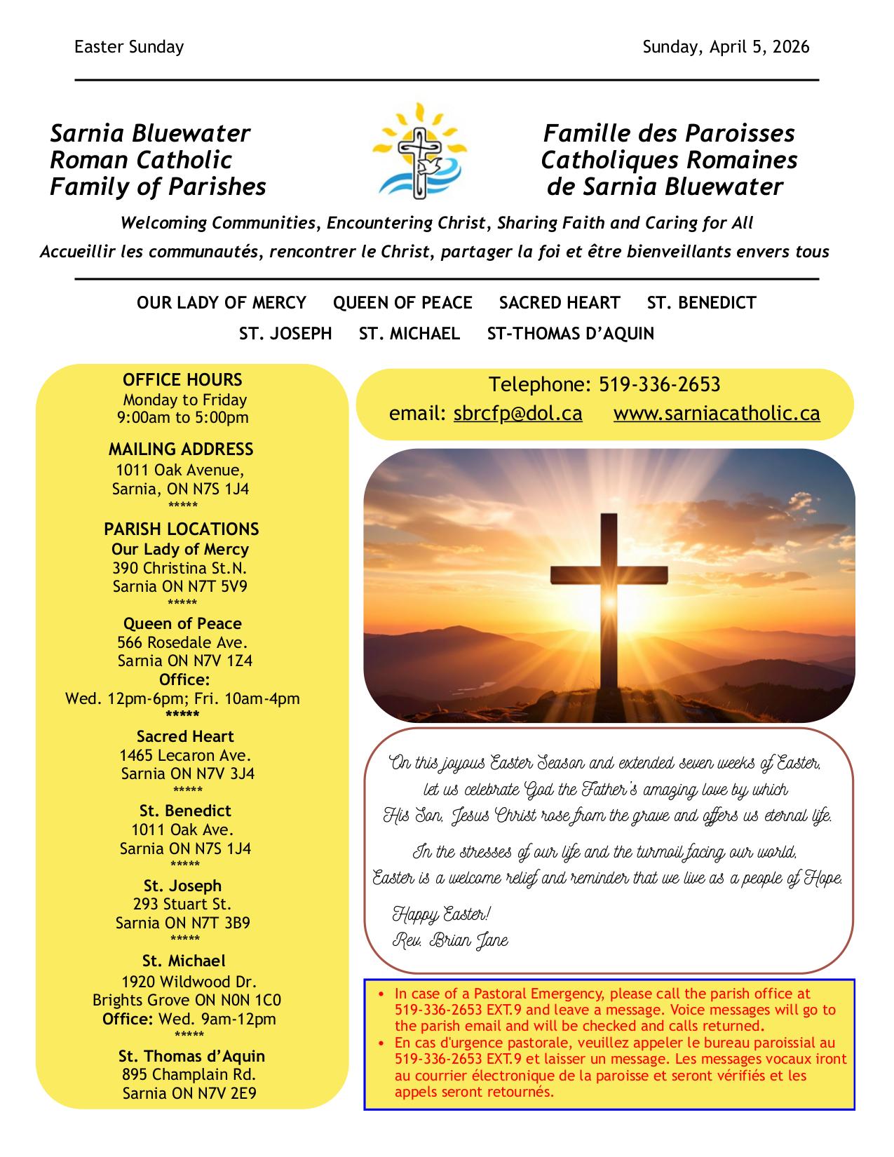 april 5, 2026 Bulletin