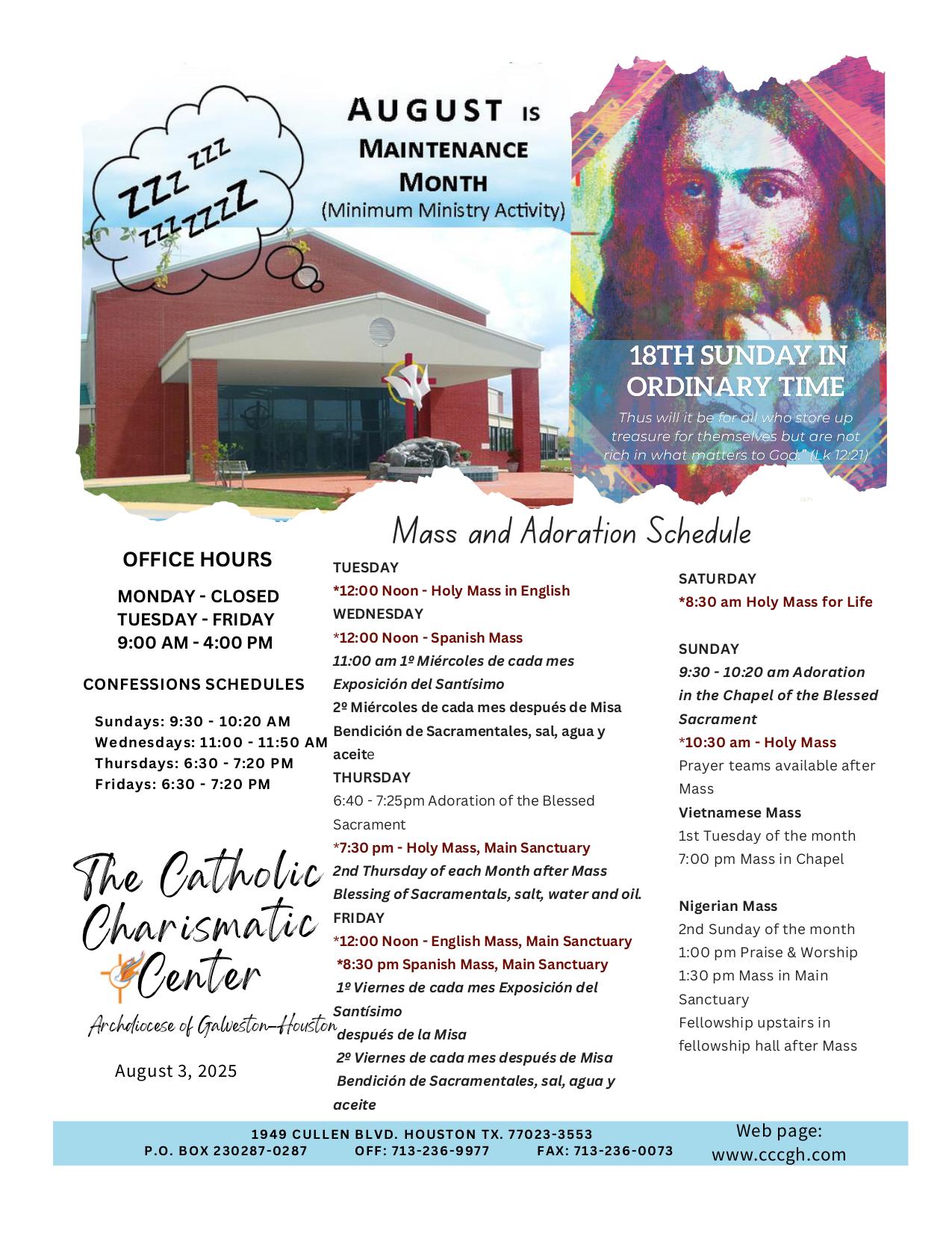 august 3, 2025 Bulletin