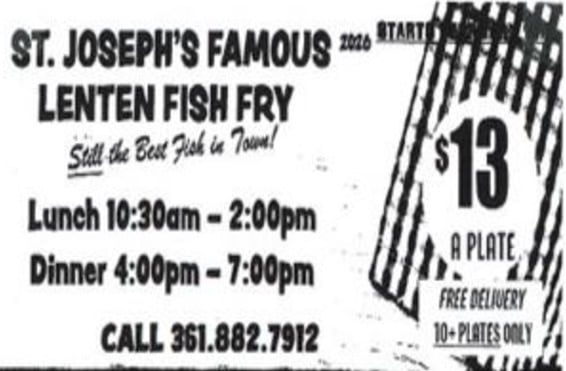 St. Joseph’s Famous Lenten Fish Fry