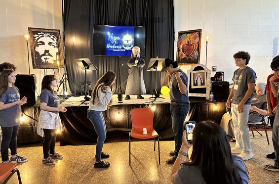 More than 200 teens attended the “Hope in Darkness” gathering