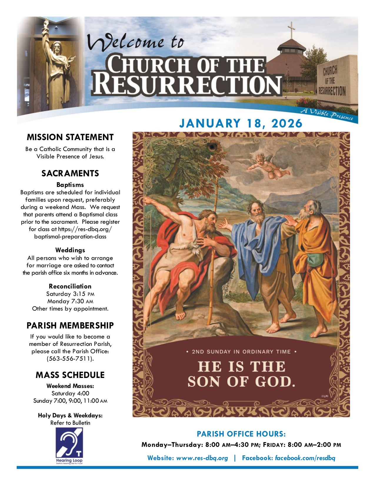 january 18, 2026 Bulletin