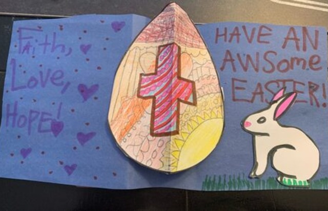 Pop-up card project connects Catholic kids with isolated seniors