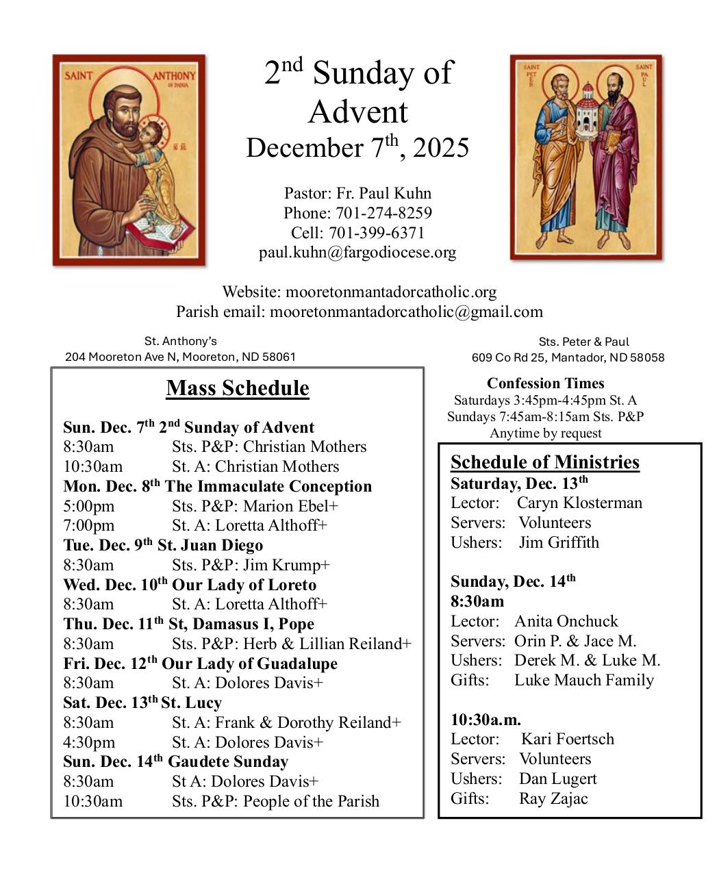 december 7, 2025 Bulletin