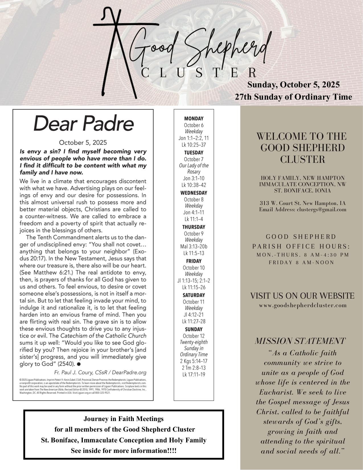 october 5, 2025 Bulletin