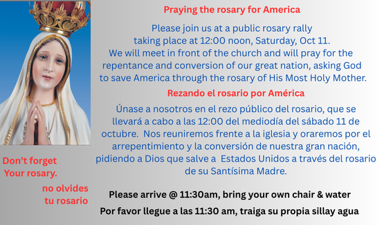 Our Lady of Fatima Rosary Rally for America