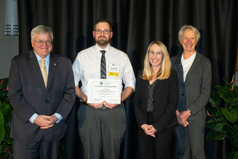 Devin Collins at 2024 Outstanding Educator Award Ceremony