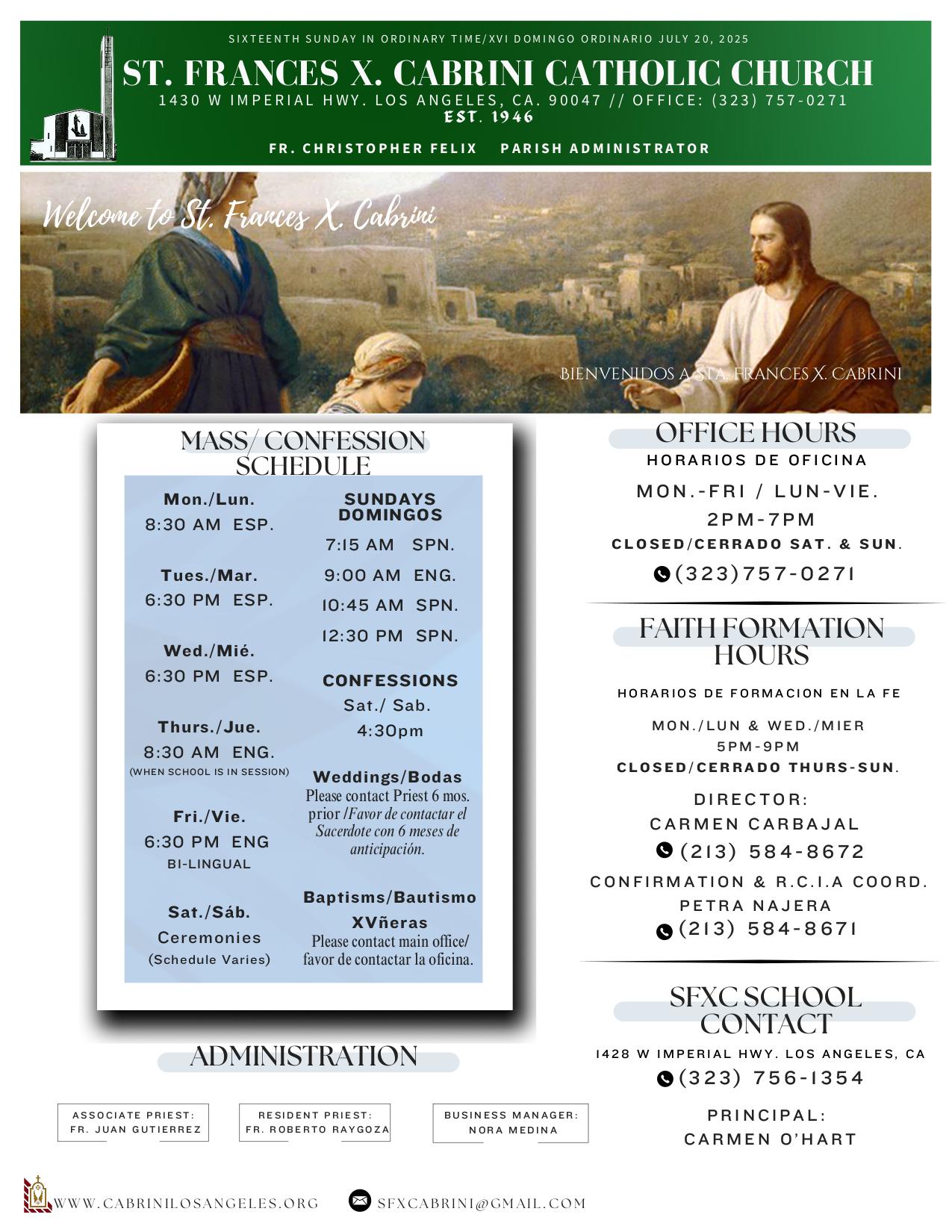 july 20, 2025 Bulletin