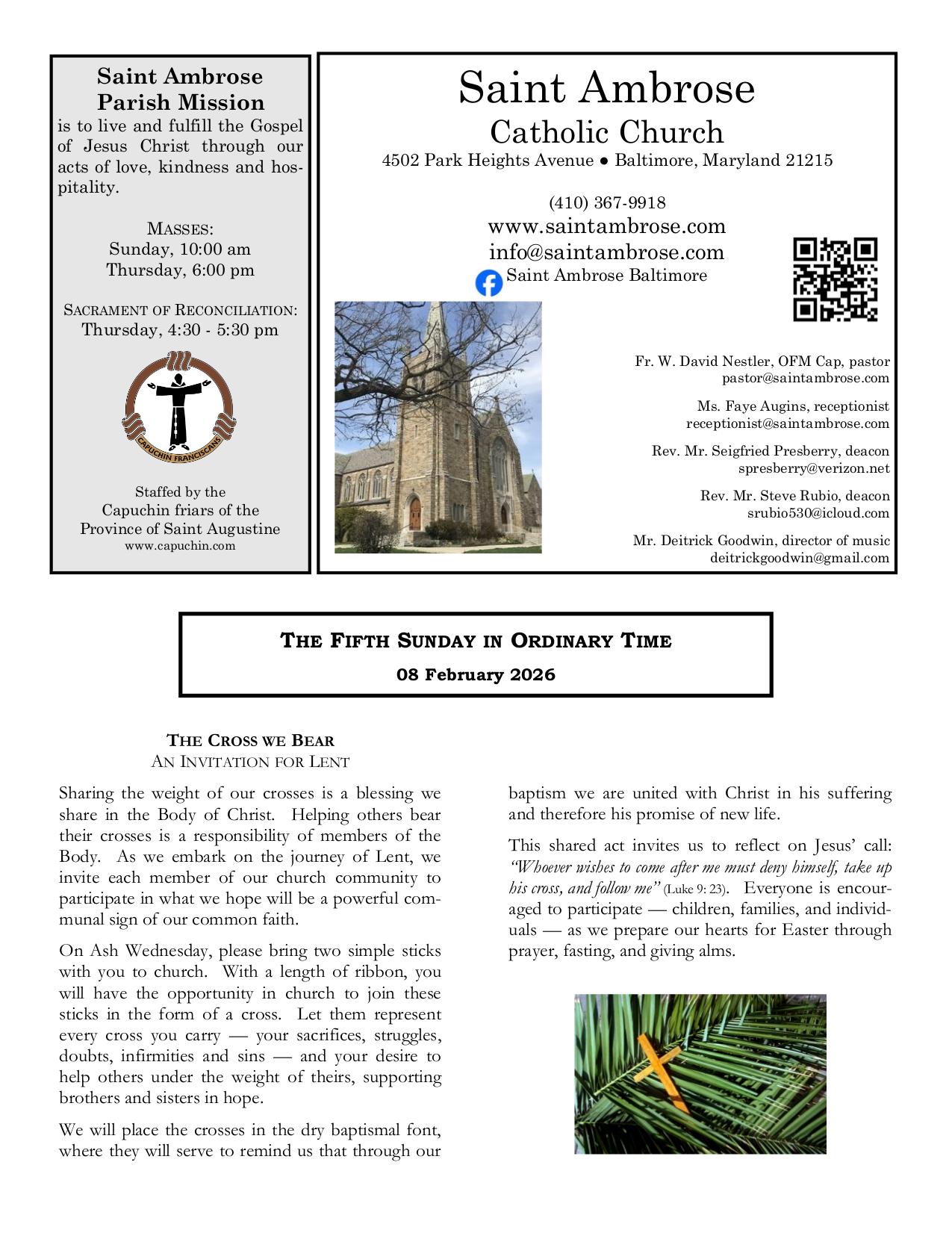 february 8, 2026 Bulletin