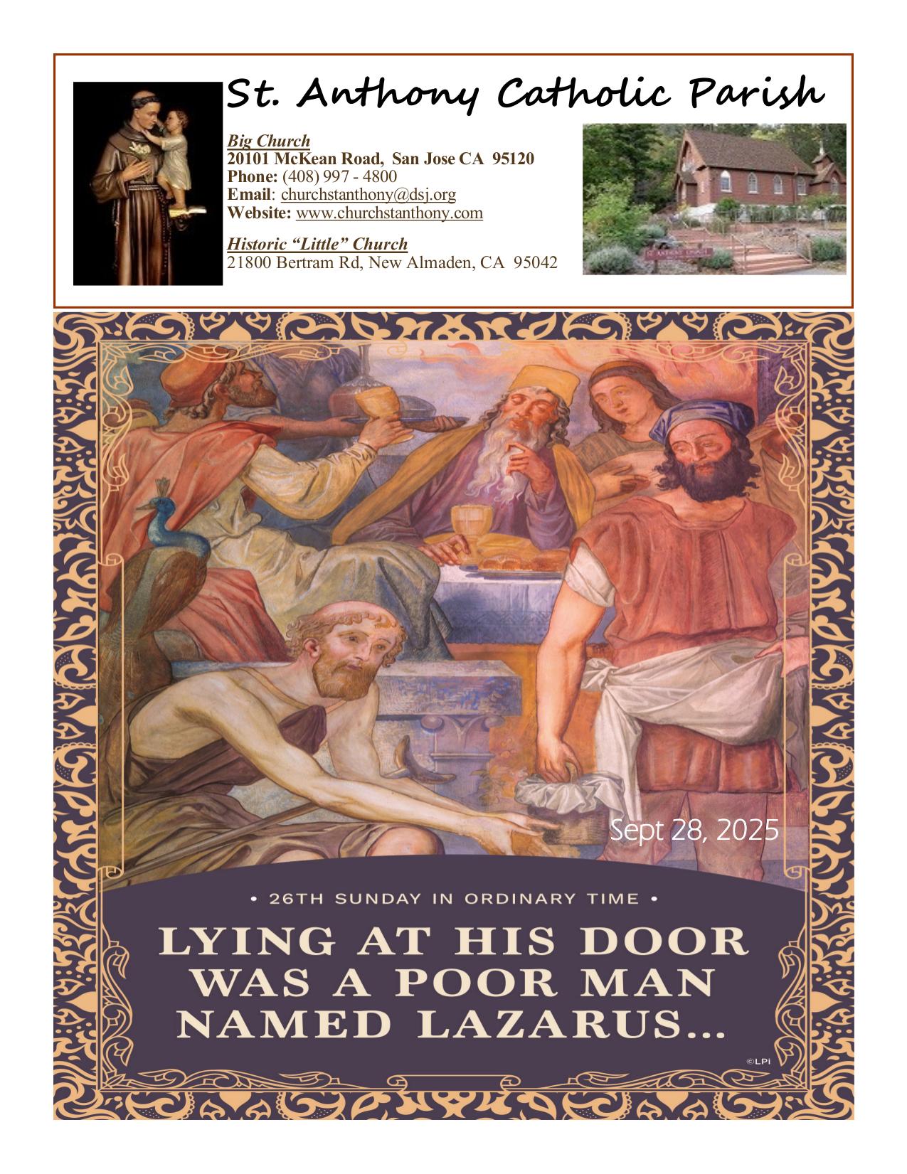 september 28, 2025 Bulletin