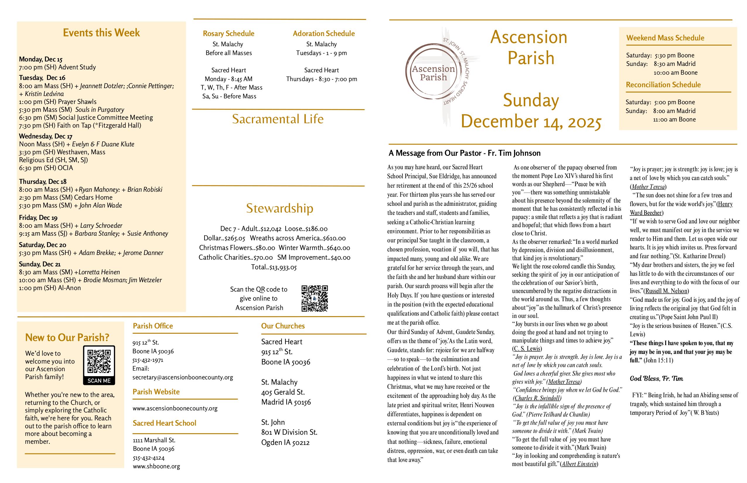 december 14, 2025 Bulletin