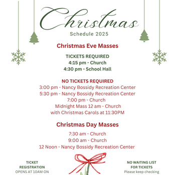 Christmas Mass Schedule 2025