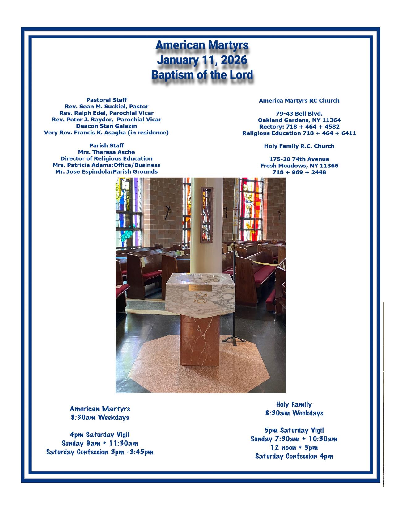 january 11, 2026 Bulletin