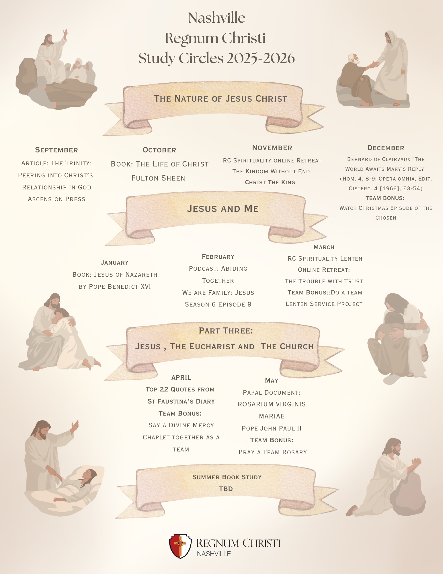 What RC Nashville is studying this year: The Year of Christ (Part 2 of a 3 part study of the Trinity)