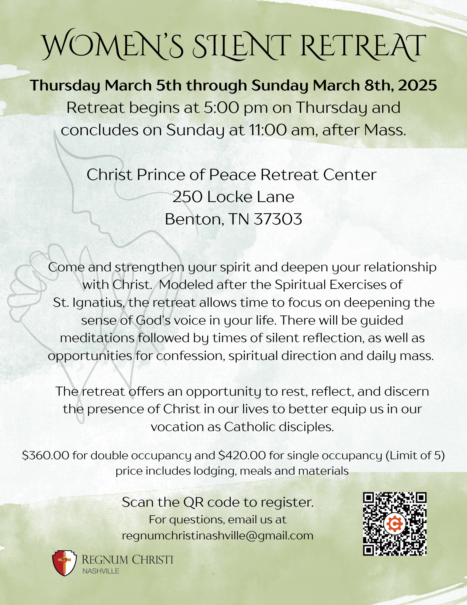 Women's Retreat for March; FEW SPOTS LEFT! 