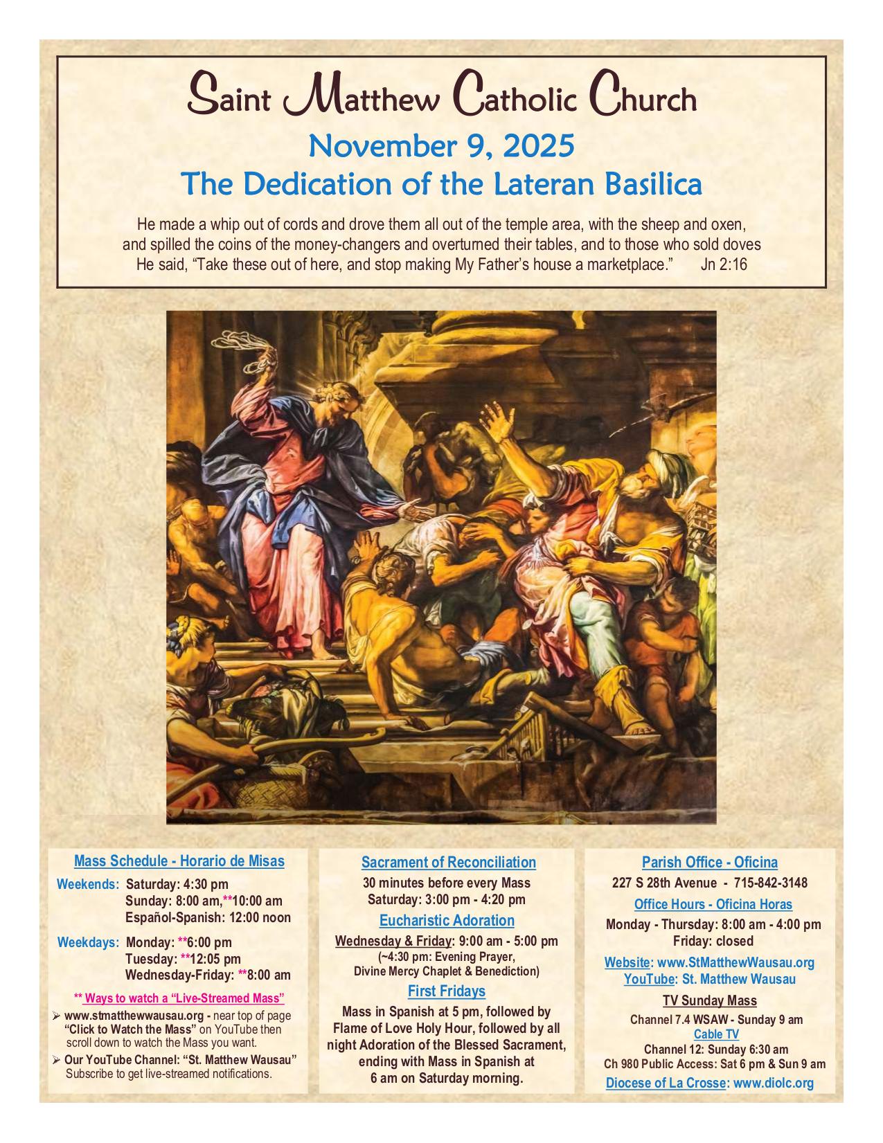 november 9, 2025 Bulletin